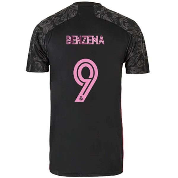 Camiseta Real Madrid Tercera equipo NO.9 Benzema 2020-2021 Negro